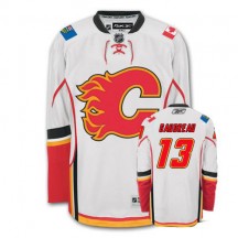 Men's Reebok Calgary Flames Johnny Gaudreau White Away Jersey - Authentic