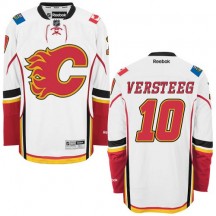 Men's Reebok Calgary Flames Kris Versteeg White Away Jersey - Authentic
