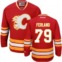 Men's Reebok Calgary Flames Michael Ferland Red Third Jersey - Authentic