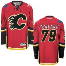 Men's Reebok Calgary Flames Michael Ferland Red Home Jersey - Premier
