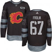Men's Adidas Calgary Flames Michael Frolik Black 1917-2017 100th Anniversary Jersey - Premier