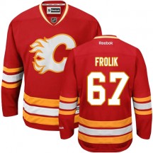 Men's Reebok Calgary Flames Michael Frolik Red Third Jersey - Premier