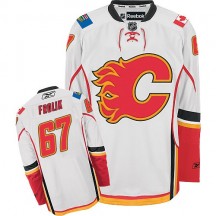 Men's Reebok Calgary Flames Michael Frolik White Away Jersey - Premier
