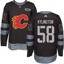 Men's Adidas Calgary Flames Oliver Kylington Black 1917-2017 100th Anniversary Jersey - Authentic