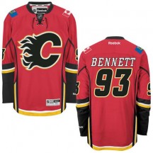 Men's Reebok Calgary Flames Sam Bennett Red Home Jersey - Authentic