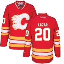 Men's Reebok Calgary Flames Curtis Lazar Red Alternate Jersey - Premier