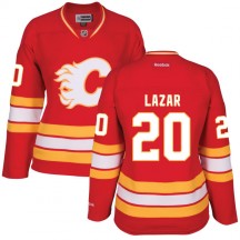 Women's Reebok Calgary Flames Curtis Lazar Red Alternate Jersey - Authentic