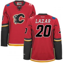 Women's Reebok Calgary Flames Curtis Lazar Red Home Jersey - Authentic