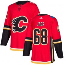 Men's Adidas Calgary Flames Jaromir Jagr Red Home Jersey - Premier