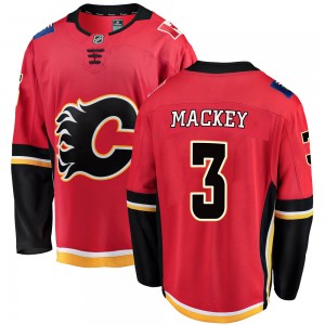 Youth Fanatics Branded Calgary Flames Connor Mackey Red Home Jersey - Breakaway