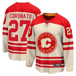 Men's Fanatics Branded Calgary Flames Matt Coronato Cream Breakaway 2023 Heritage Classic Jersey - Premier