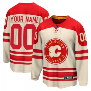 Men's Fanatics Branded Calgary Flames Custom Cream Custom Breakaway 2023 Heritage Classic Jersey - Premier