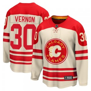 Men's Fanatics Branded Calgary Flames Mike Vernon Cream Breakaway 2023 Heritage Classic Jersey - Premier