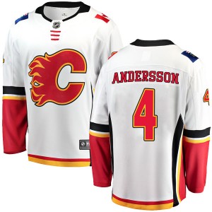 Youth Fanatics Branded Calgary Flames Rasmus Andersson White Away Jersey - Breakaway