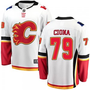 Youth Fanatics Branded Calgary Flames Lucas Ciona White Away Jersey - Breakaway