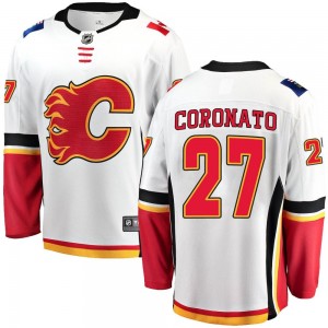 Youth Fanatics Branded Calgary Flames Matt Coronato White Away Jersey - Breakaway