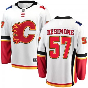 Youth Fanatics Branded Calgary Flames Nick DeSimone White Away Jersey - Breakaway