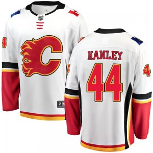 Youth Fanatics Branded Calgary Flames Joel Hanley White Away Jersey - Breakaway
