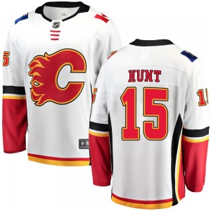 Youth Fanatics Branded Calgary Flames Dryden Hunt White Away Jersey - Breakaway