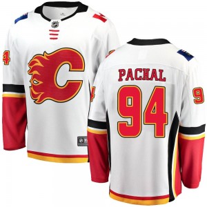 Youth Fanatics Branded Calgary Flames Brayden Pachal White Away Jersey - Breakaway