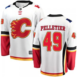 Youth Fanatics Branded Calgary Flames Jakob Pelletier White Away Jersey - Breakaway