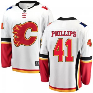 Youth Fanatics Branded Calgary Flames Matthew Phillips White Away Jersey - Breakaway