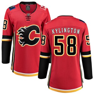 Women's Fanatics Branded Calgary Flames Oliver Kylington Red Home Jersey - Breakaway