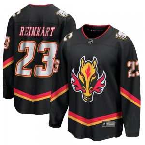 Men's Fanatics Branded Calgary Flames Paul Reinhart Black Breakaway 2022/23 Alternate Jersey - Premier