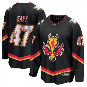 Men's Fanatics Branded Calgary Flames Connor Zary Black Breakaway 2022/23 Alternate Jersey - Premier