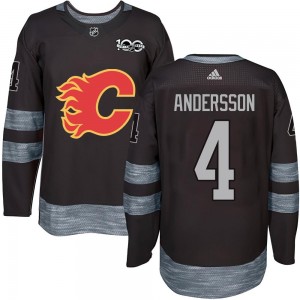 Youth Calgary Flames Rasmus Andersson Black 1917-2017 100th Anniversary Jersey - Authentic