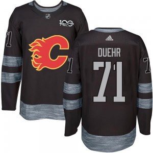 Youth Calgary Flames Walker Duehr Black 1917-2017 100th Anniversary Jersey - Authentic