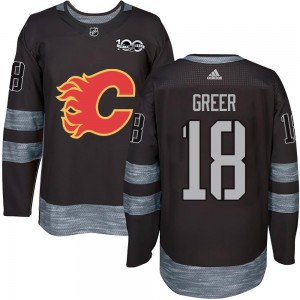 Youth Calgary Flames A.J. Greer Black 1917-2017 100th Anniversary Jersey - Authentic