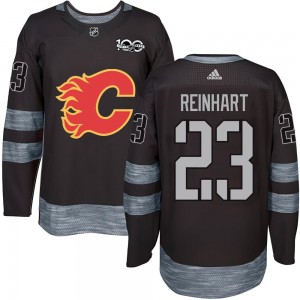 Youth Calgary Flames Paul Reinhart Black 1917-2017 100th Anniversary Jersey - Authentic