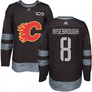 Youth Calgary Flames Doug Risebrough Black 1917-2017 100th Anniversary Jersey - Authentic