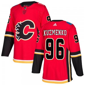 Men's Adidas Calgary Flames Andrei Kuzmenko Red Home Jersey - Authentic