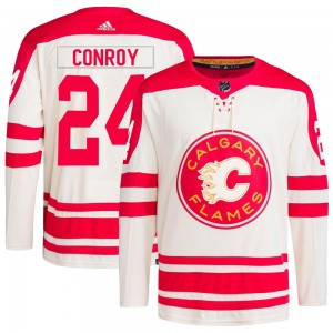 Youth Adidas Calgary Flames Craig Conroy Cream 2023 Heritage Classic Primegreen Jersey - Authentic