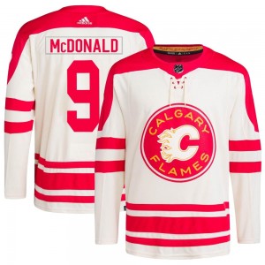 Youth Adidas Calgary Flames Lanny McDonald Cream 2023 Heritage Classic Primegreen Jersey - Authentic