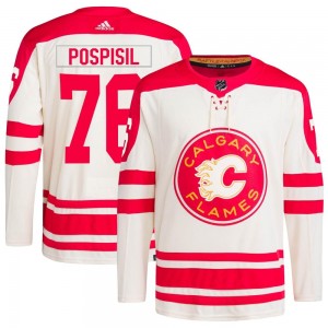 Youth Adidas Calgary Flames Martin Pospisil Cream 2023 Heritage Classic Primegreen Jersey - Authentic