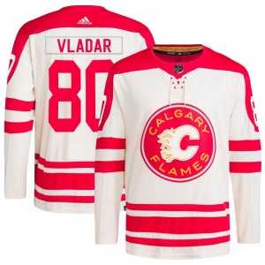 Youth Adidas Calgary Flames Dan Vladar Cream 2023 Heritage Classic Primegreen Jersey - Authentic