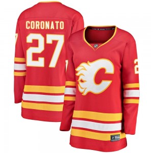 Women's Fanatics Branded Calgary Flames Matt Coronato Red Alternate Jersey - Breakaway
