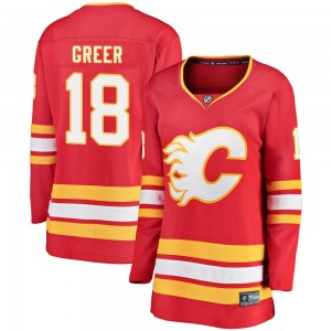 Women's Fanatics Branded Calgary Flames A.J. Greer Red Alternate Jersey - Breakaway