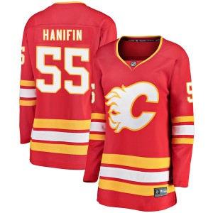 Women's Fanatics Branded Calgary Flames Noah Hanifin Red Alternate Jersey - Breakaway