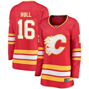 Women's Fanatics Branded Calgary Flames Brett Hull Red Alternate Jersey - Breakaway