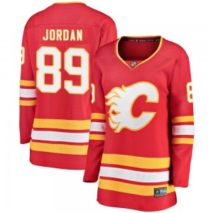 Women's Fanatics Branded Calgary Flames Cole Jordan Red Alternate Jersey - Breakaway