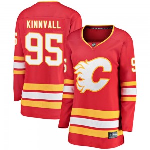 Women's Fanatics Branded Calgary Flames Johannes Kinnvall Red Alternate Jersey - Breakaway