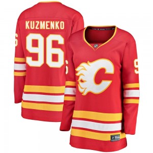 Women's Fanatics Branded Calgary Flames Andrei Kuzmenko Red Alternate Jersey - Breakaway