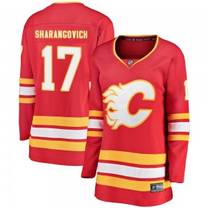 Women's Fanatics Branded Calgary Flames Yegor Sharangovich Red Alternate Jersey - Breakaway