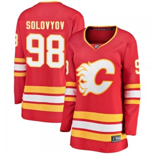 Women's Fanatics Branded Calgary Flames Ilya Solovyov Red Alternate Jersey - Breakaway