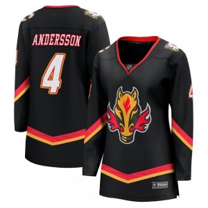Women's Fanatics Branded Calgary Flames Rasmus Andersson Black Breakaway 2022/23 Alternate Jersey - Premier