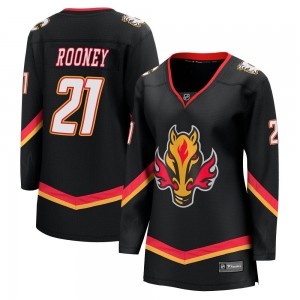 Women's Fanatics Branded Calgary Flames Kevin Rooney Black Breakaway 2022/23 Alternate Jersey - Premier